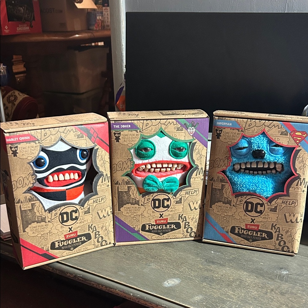 DC x Fuggler Stuffed Animal Set -‎ Red, Green, Blue